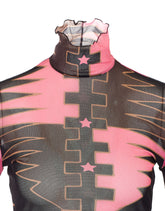 TOP IN TULLE CON STAMPA VALDIMONTONE