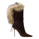 LIDIA ANKLE FUR BOOTS
