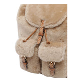 T MONOGRAM SHEARLING BACKPACK