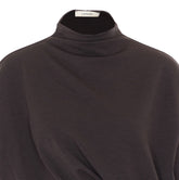 TWISTED DRESS IN WOOL VISCOSE INTERLOCK