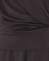 TWISTED DRESS IN WOOL VISCOSE INTERLOCK